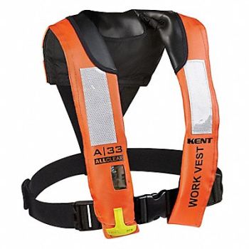 KENT SAFETY Life Jacket Belt Buckle Orange/Black, 792Y05