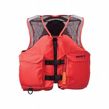 KENT SAFETY Life Jacket Orange Fabric 3XL, 792Y22