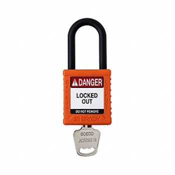 BRADY Padlock 6 Pins Orange, 793ED2