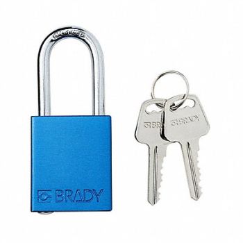 BRADY Padlock 6 Pins Blue, 793EF0