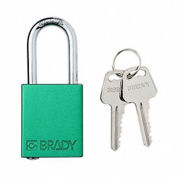 BRADY Padlock 6 Pins Green, 793EF2