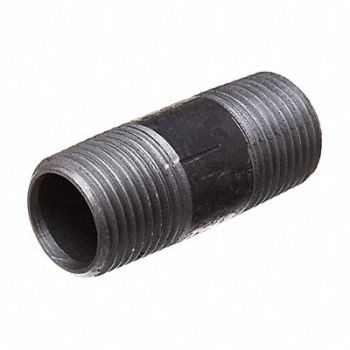 GRAINGER APPROVED Black-Coated Steel Pipe Nipple, 793F10