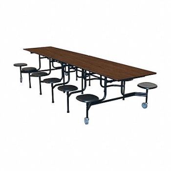 PALMER HAMILTON Mobile Stool Table 12 Seats Rectangle, 793HX6