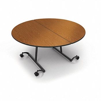 PALMER HAMILTON Mobile Cafeteria Table 8 Seats Round, 793HX8