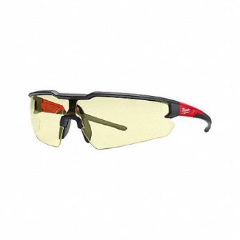 MILWAUKEE Safety Glasses Black/Red Arm M Size, 793K60