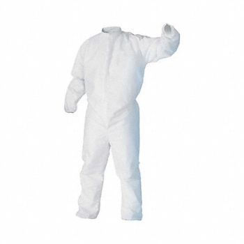 KIMTECH Cleanroom Coveralls White PK25, 793K69