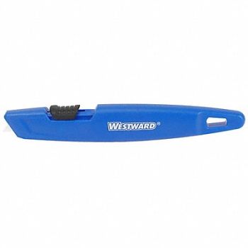 WESTWARD Utility Knife 6-1/2 L Blue Handle PK10, 793LG4