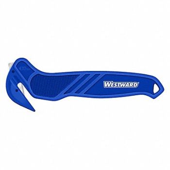 WESTWARD Safety Cutter 6-5/8 L Blue Handle PK10, 793LG5