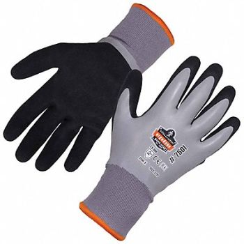 PROFLEX BY ERGODYNE Thermal Coated Glove M Gray PR, 793NX2