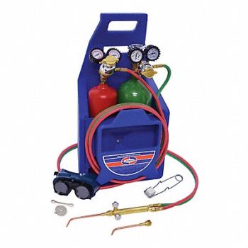 UNIWELD 2pc Weld/Braze Outfit w511/Tanks, 793RV2