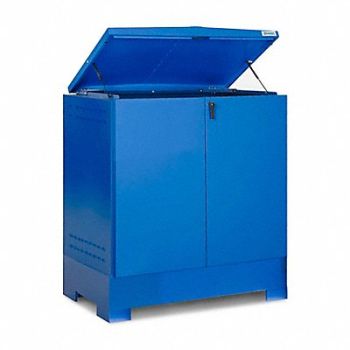 DENIOS Hazmat Stations for 2 Drums Blue Keyed, 793VR3