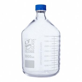 GLOBE SCIENTIFIC Media Bottle 169.07 oz 5 000 mL, 793W15