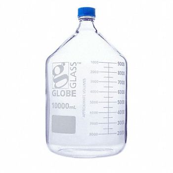 GLOBE SCIENTIFIC Media Bottle 338.14 oz 10 000 mL, 793W16