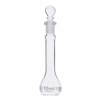 GLOBE SCIENTIFIC Volumetric Flask 0.34 oz 10 mL PK6, 793W20