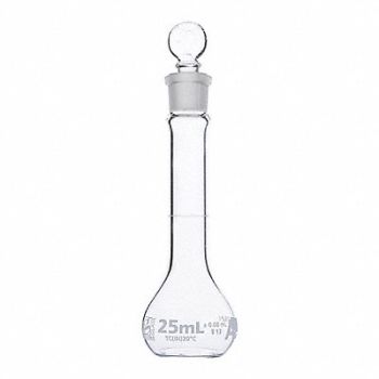 GLOBE SCIENTIFIC Volumetric Flask 0.85 oz 25 mL PK6, 793W32
