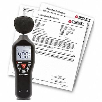 TRIPLETT Noise Meter with NIST Type 2, 794UD9
