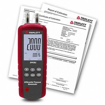 TRIPLETT Manometer with NIST, 794UE3