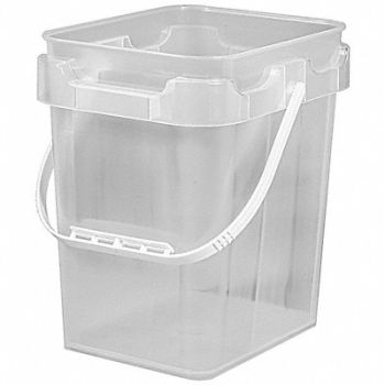 BASCO Bucket Plastic Clear 14-1/2 x9-1/2, 795N67