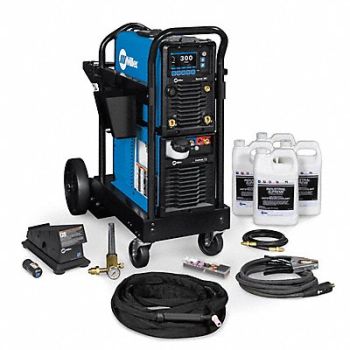 MILLER ELECTRIC TIG Welding Package 300A Blue, 796U02