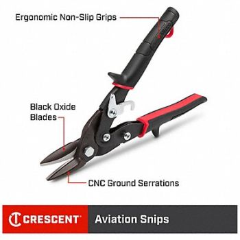 CRESCENT WISS Metal Cutting Snip 1-1/2 in Cutting L, 796YT6
