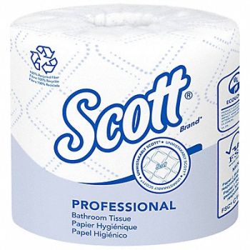 SCOTT Toilet Paper 2 Ply 4 x4 White PK80, 797LT1