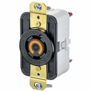 HUBBELL Locking Receptacle, 797VF8