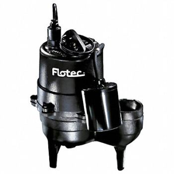 FLOTEC Cast Iron Sewage Pump 115V Thermoplastic, 799VF2