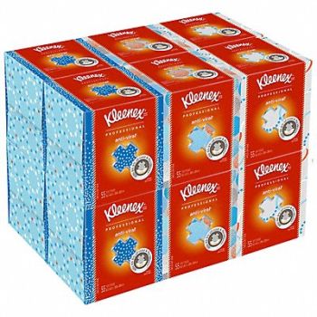 KLEENEX Facial Tissue 8.2 x 8.2 Cube box PK12, 799ZA1