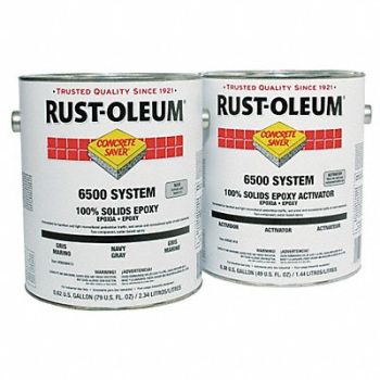 RUST-OLEUM Floor Coating Kit 6500 Navy Gray 1 gal, 7AJ46