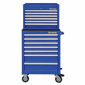 WESTWARD Blue Light Duty Tool Chest/Cabinet Combo, 7CY27
