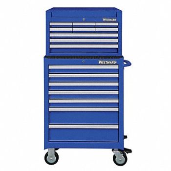 WESTWARD Blue Light Duty Tool Chest/Cabinet Combo, 7CY30