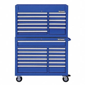 WESTWARD Blue Heavy Duty Tool Chest/Cabinet Combo, 7CY36
