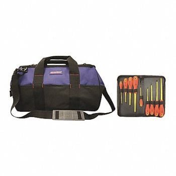 WESTWARD Ins. Screwdriver Set Slot/Phillips 9 Pc, 7CZ69