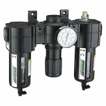 SPEEDAIRE FRL 3 pcs 3/4 NPT 5 micron 186 cfm, 7D745