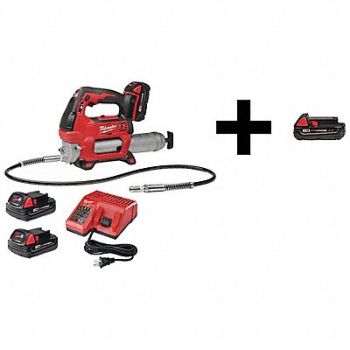 MILWAUKEE Grease Gun with Additional Battery 18V, 7DH54