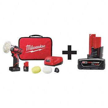 MILWAUKEE Cordless Polisher, 7DX68
