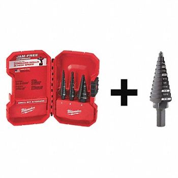 MILWAUKEE Step Drill Bit Set 4 pcs., 7DY16