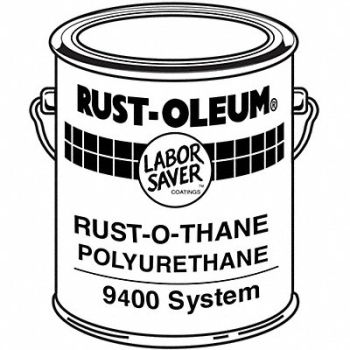 RUST-OLEUM UrethaneActivator/Finish 9400 White 1gal, 7H608