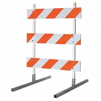 GRAINGER APPROVED Barricade Type III Sngl Side Left Slant, 7Y500