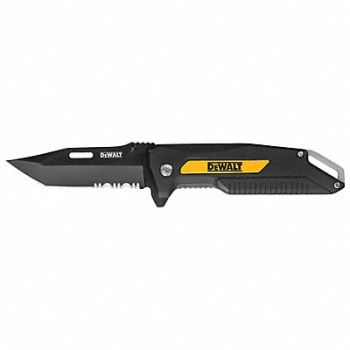 DEWALT Folding Knife 3 1/4 in L Blade Black, 800TN8