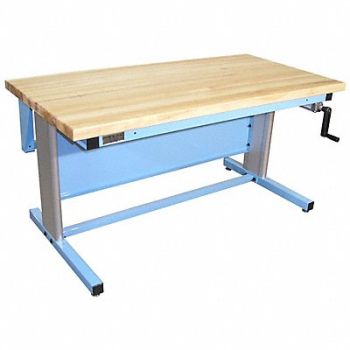 PRO-LINE Workstation Ergo Solid Maple Lt Blue, 800X46