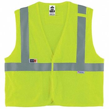 GLOWEAR BY ERGODYNE Safety Vest Class 2 FR Hi-Vis L/XL, 801NF0