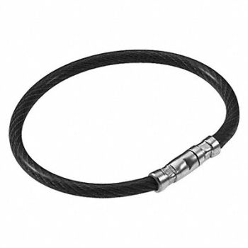 LUCKY LINE PRODUCTS Twisty Key Ring Black PK5, 3EGN1