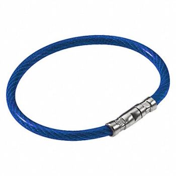 LUCKY LINE PRODUCTS Twisty Key Ring Blue PK5, 3EGN2