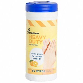 ABILITY ONE Hand Cleaner Wipes 6.3 x 6.25 50 Wipes, 1XEA8