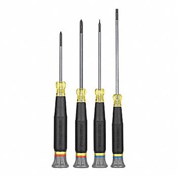 KLEIN TOOLS Precision Screwdriver Set 4 Pc, 806ZN4