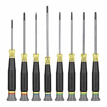 KLEIN TOOLS Precision Screwdriver Set 8 Pc, 806ZN6