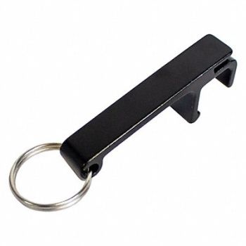 LUCKY LINE PRODUCTS Bottle Opener Split Key Ring Black PK10, 3EGN3