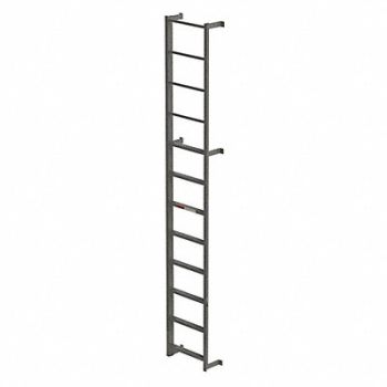 GRAINGER APPROVED Side Step Dock Ladder 8 Steps 144 In, 8A535