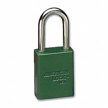 AMERICAN LOCK E7787 Lockout Padlock KA Green 1-7/8 H PK12, 8A593